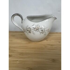 H&C Selb Heinrich Bavaria Creamer Gray Floral Platinum Trim Germany